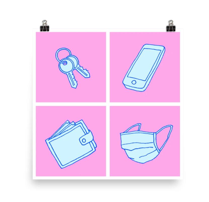 Keys Phone Wallet Mask