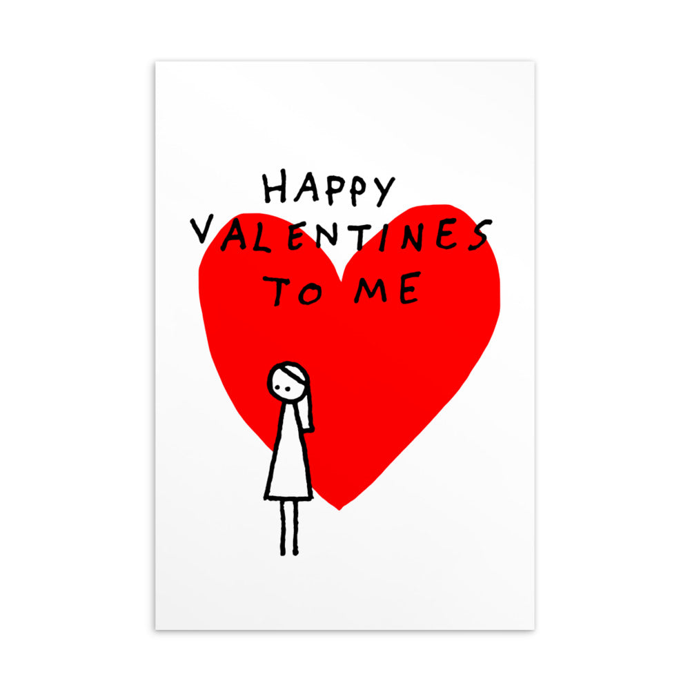 Happy Valentines to Me - postcard
